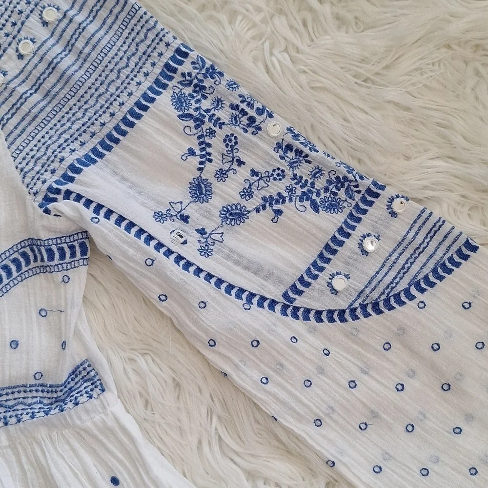 Anthropologie Mermaid Meadowbrook Blouse - Picture 9 of 16